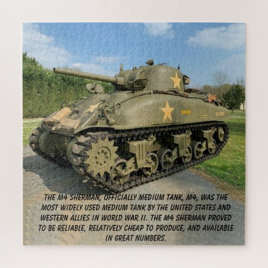 M4 SHERMAN TANK LEGPUZZEL (Verticaal)
