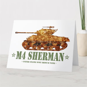 M4 Sherman Tweede Wereldoorlog Amerikaanse Medium Bedankkaart