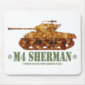 M4 Sherman Tweede Wereldoorlog Amerikaanse Medium Muismat (Voorkant)