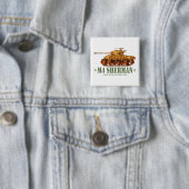 M4 Sherman Tweede Wereldoorlog Amerikaanse Medium Vierkante Button 5,1 Cm (In situ)