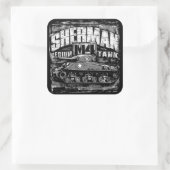M4 Sherman Vierkante Sticker (Tas)