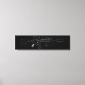 M4 SOPMOD Black Canvas Afdruk (Voorkant)