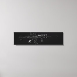 M4 SOPMOD Black Canvas Afdruk