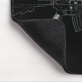 M4 SOPMOD Mousepad Black Muismat (Hoek)