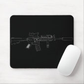 M4 SOPMOD Mousepad Black Muismat (Met muis)
