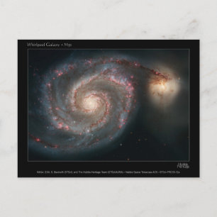 M51 de melkwegen van de Draaikolk en van de Briefkaart