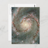 M51 Whirlpool Galaxy Carte postale Science cadeau (Devant / Derrière)