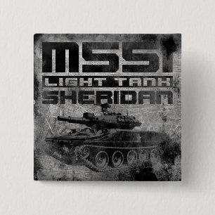 M551 Sheridan Vierkante Button 5,1 Cm