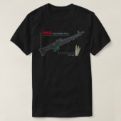 M60 Mahine-Pistool T-shirt (Design voorkant)