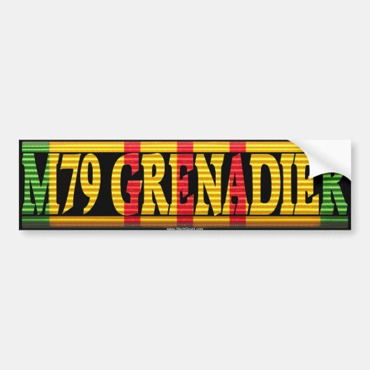 M79 Grenadier Vietnam Service Ribbon Sticker (Voorkant)