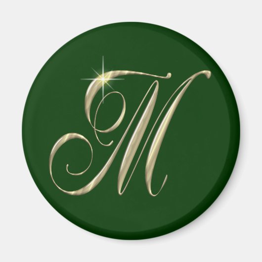 M Aimant Monogramme initial (Devant)