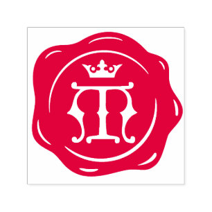 M - Antiek Wax Seal Gotische Kroon Initiaal Letter Zelfinktende Stempel
