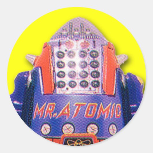 M. Atomique Stickers Robot (feuille de 20) (Devant)