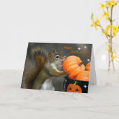 M. Bickles La carte d'Halloween écureuil (Fleur jaune)