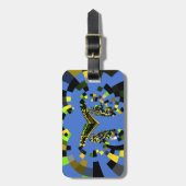 M Blauw Bagagelabel (Voorkant verticaal)