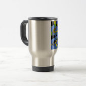M Blauw Reisbeker (Voorkant links)