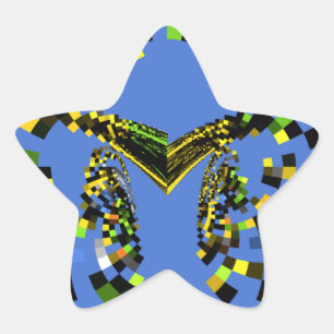 M Blauw Ster Sticker