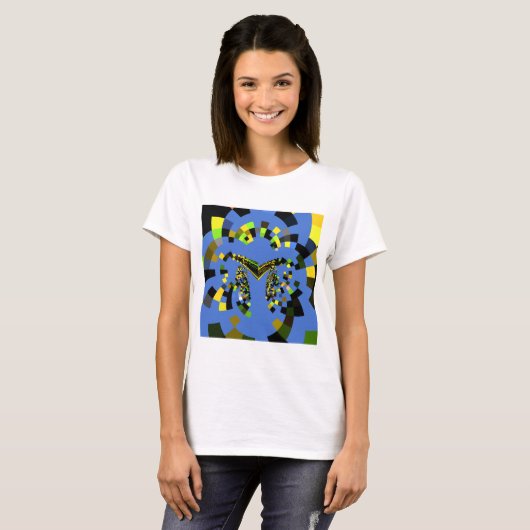 M Blauw T-shirt (Voorkant volledig)