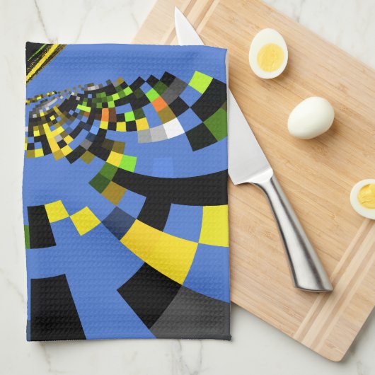 M Blauw Theedoek (Quarter Fold)