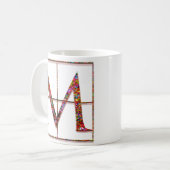 M "Briques celtiques" Mugs de monogramme personnal (Devant gauche)