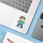 M. Buddy Sticker (Ordinateur portable avec iPhone)