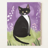 M. Chonk | Chat Tuxedo Violet Aquarelle (Dos)