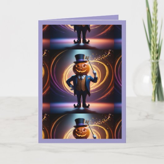 M. Citrouille Magical Halloween (4) Carte de vacan (Devant)