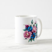 M Coffee Mug - Design floral pour le don (Devant droit)
