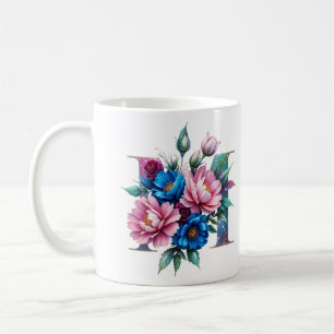 M Coffee Mug - Design floral pour le don
