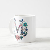 M Coffee Mug - Design floral pour le don (Devant gauche)