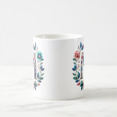 M Coffee Mug - Design floral pour le don (Centre)