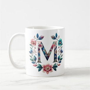 M Coffee Mug - Design floral pour le don