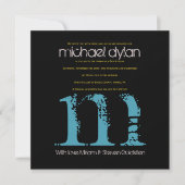 M Collection initiale Bat Bar Mitzvah Invitation (Devant)
