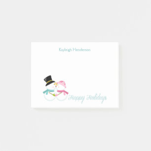M. en Mevr. Gepersonaliseerd Snowman in Liefde Post-it® Notes