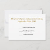 M. et M. Gay Wedding RSVP en or (Dos)