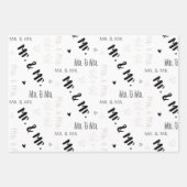 M. et M. le Mariage Envelopper des feuilles de pap (Devant)