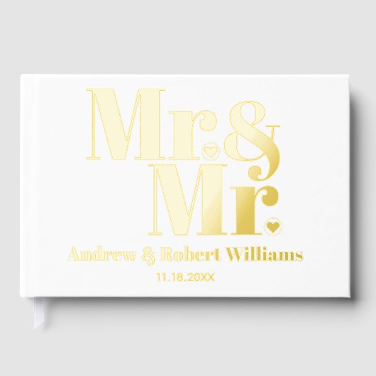 M. et M. typographie blanc gay mariage photo (Recto)