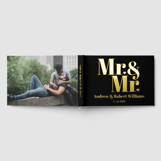 M. et M. typographie noir gay mariage photo (Complet)
