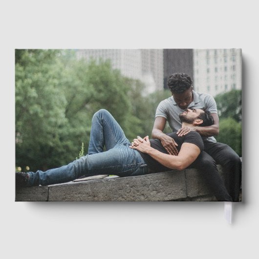 M. et M. typographie noir gay mariage photo (Verso)