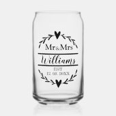 M. Et Mme 1er Anniversaire Mariage Nom de famille  (Recto)