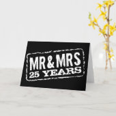 M. et Mme 25e Anniversaire Mariage Cartes (Fleur jaune)
