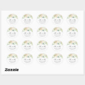 M. et Mme Aquarelle Floral Gold Sticker (Feuille)