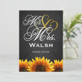 M. et Mme Black Sunflower Wedding Invitations (Debout devant)
