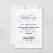 M. et Mme Blue - Invitation à la réception (Devant)