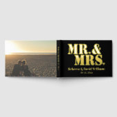 M. et Mme bold typographie mariage photo noir (Complet)