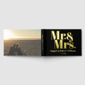 M. et Mme bold typographie mariage photo noir (Complet)
