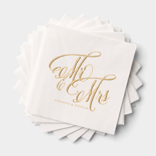 M. et Mme Calligraphie Rustique Mariage (Insitu (empilé))