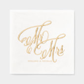 M. et Mme Calligraphie Rustique Mariage (Recto)