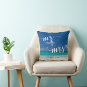 M. et Mme Calligraphy Beach Coussins de mariage (Chaise)