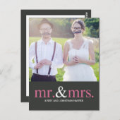 M. ET MME. Carte postale Merci (Devant / Derrière)